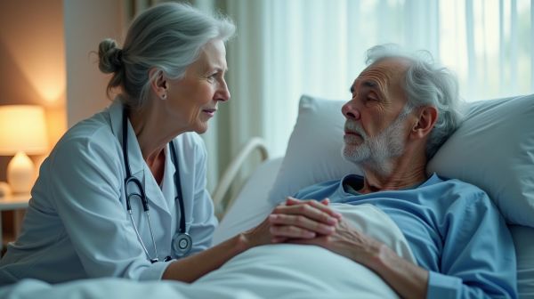 Soutien moral patients lors visites : conseils et gestes réconfortants